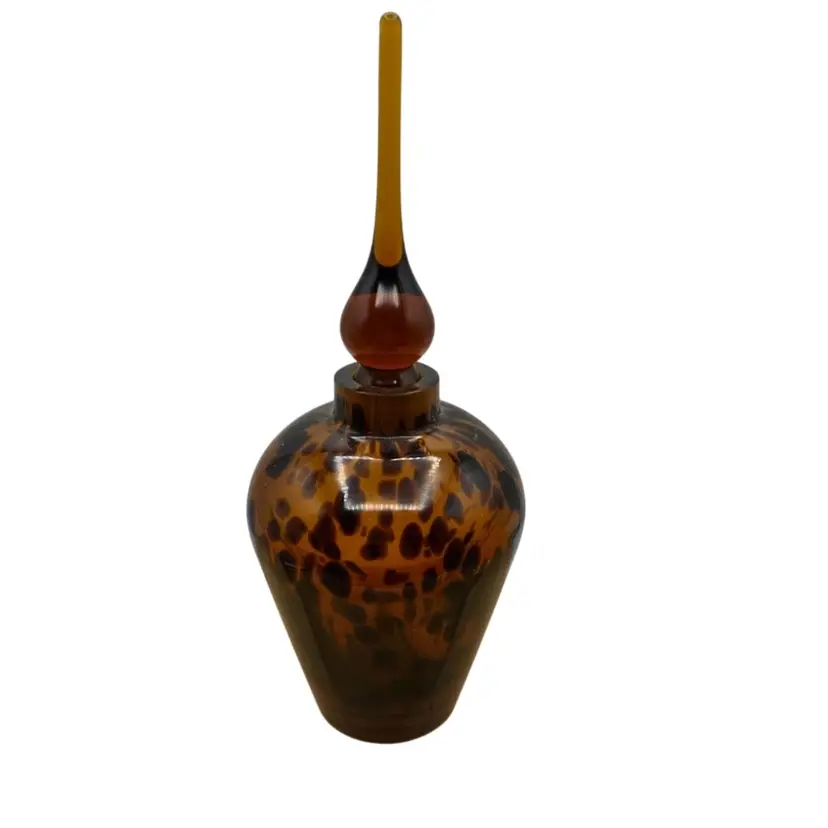 Hand Blown Brown/Amber Perfume Bottle