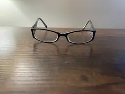 Covergirl Black and Floral Silver Cutout Eyeglass Frames Only 52-17-135 mm