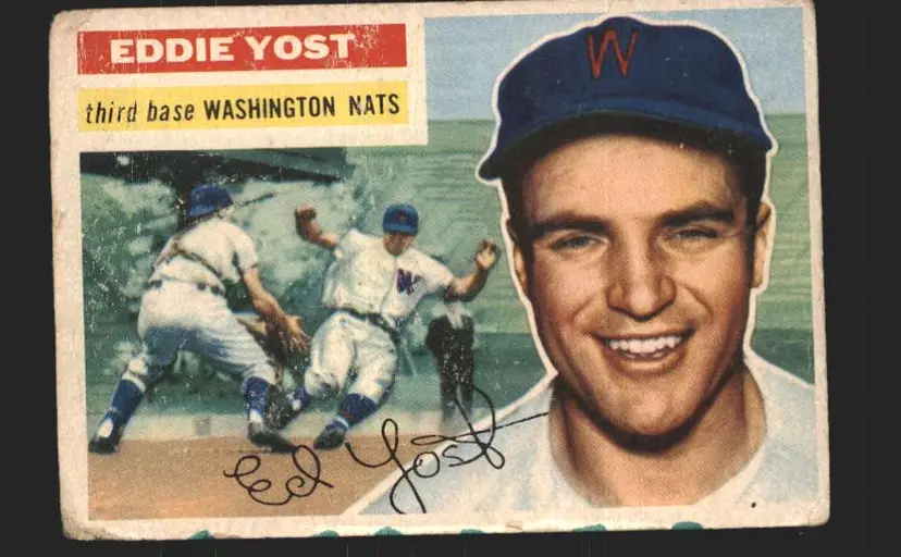 Eddie Yost 1956 Topps #128b - (140) - Washington Senators
