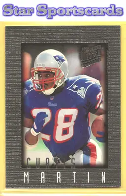 1996 Ultra Sensations #65 Curtis Martin Pewter New England Patriots
