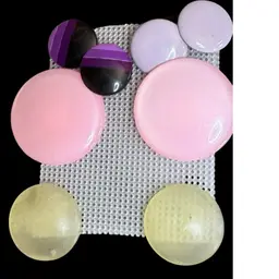 Lot 5 Pastel Button post Pierced Earrings -