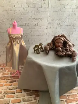 Tamika Doll Head, Dress and Shoes