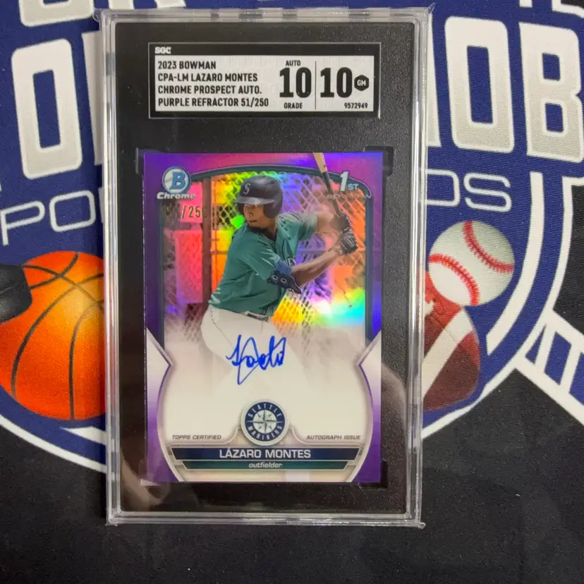 2023 Bowman Chrome 1st Lazaro Montes AUTO # 51/250 SGC 10/10