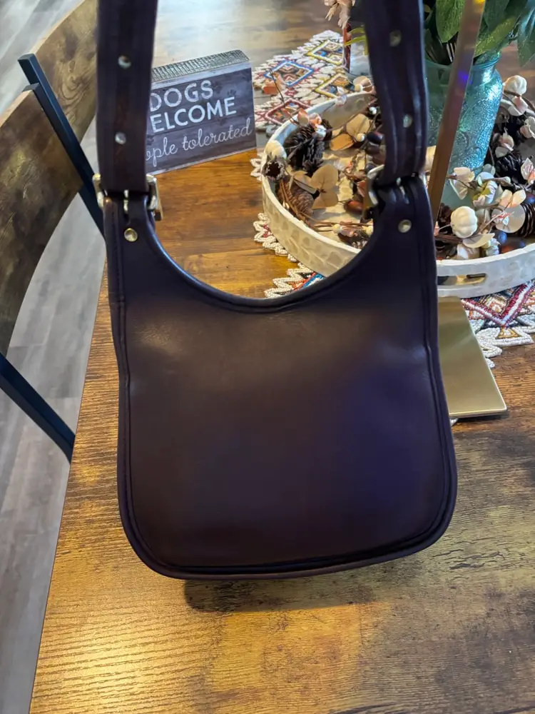 Vintage Coach Legacy Faith Mahogany Leather Shoulder Bag