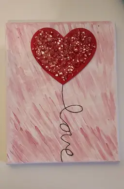 Resin Art Painting Love Balloon