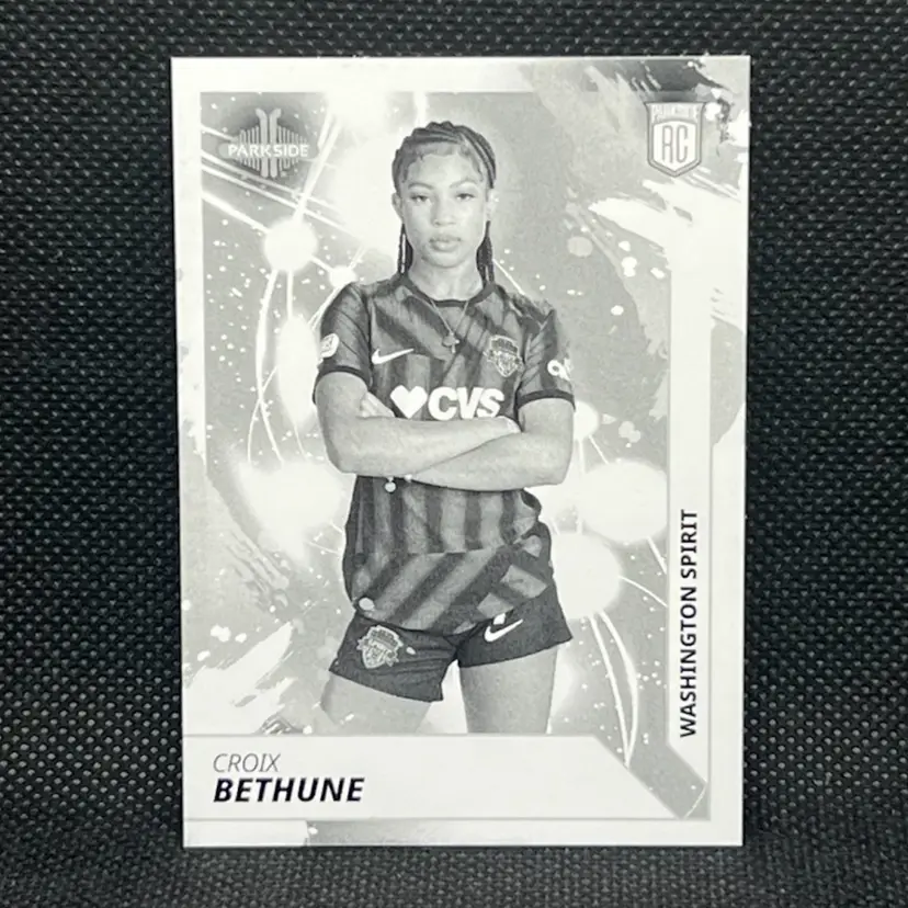 Croix Bethune 2024 NWSL Parkside Vol 1 Black And White Washington Spirit Soccer Card