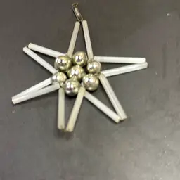 Czech. Glass And Mercury Bead Antique Star Ornament