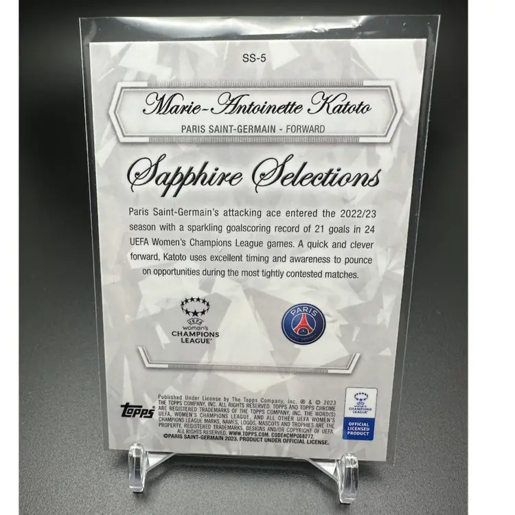 2022-23 Topps Chrome Sapphire Selections Marie-Antoinette Katoto