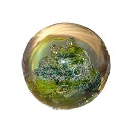 Evolution By Waterford Cosmic Green Paperweight Made In Poland 2.5”