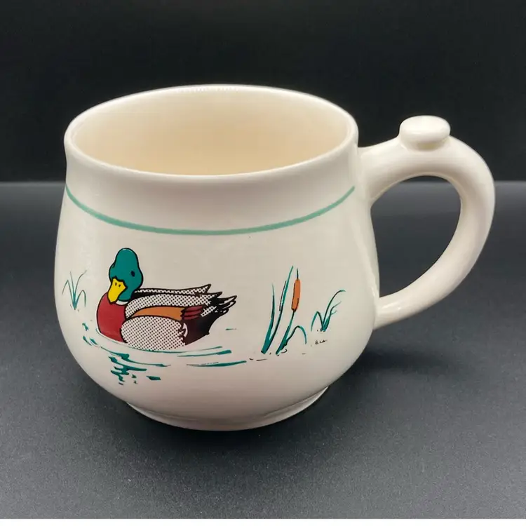 Teabag Holder Pottery By Levine Inc. Richmond CA Mug! 5” Wide 3 1/4” Tall!