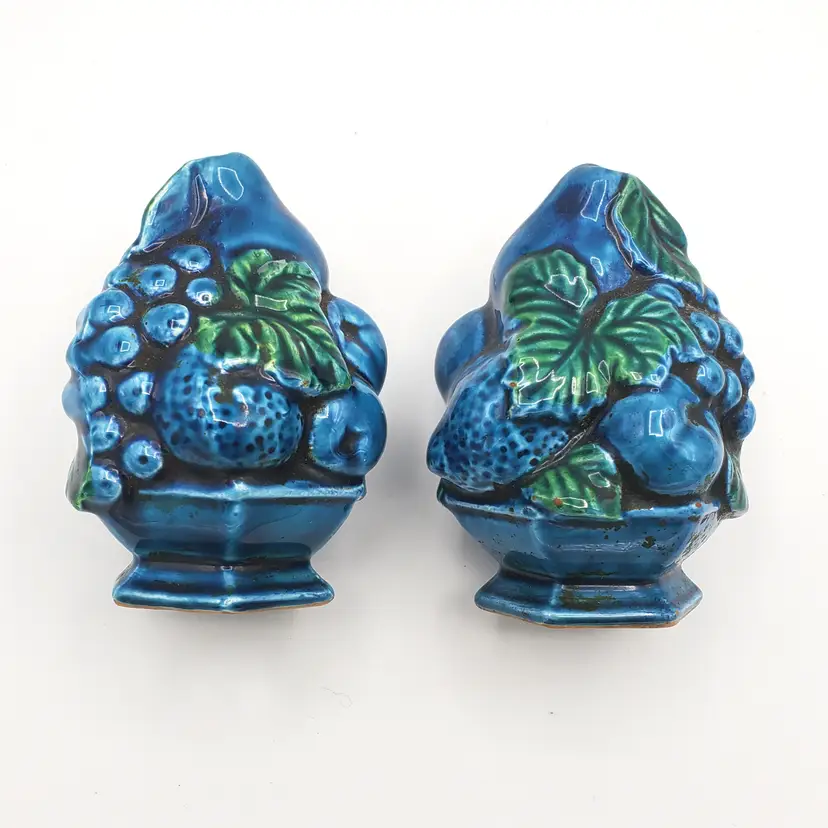 Vintage 1960s Inarco Mood Indigo Blue Fruit Shakers
