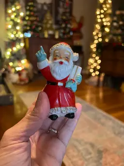 Vintage Christmas Santa Spaghetti Shaker