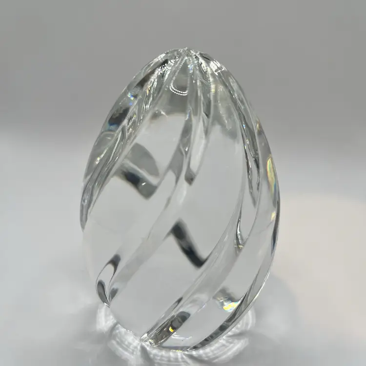 Dansk Vintage Crystal Cut Egg Paperweight