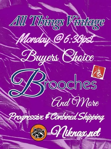 Monday Night Brooches And More With All Things Vintage ES