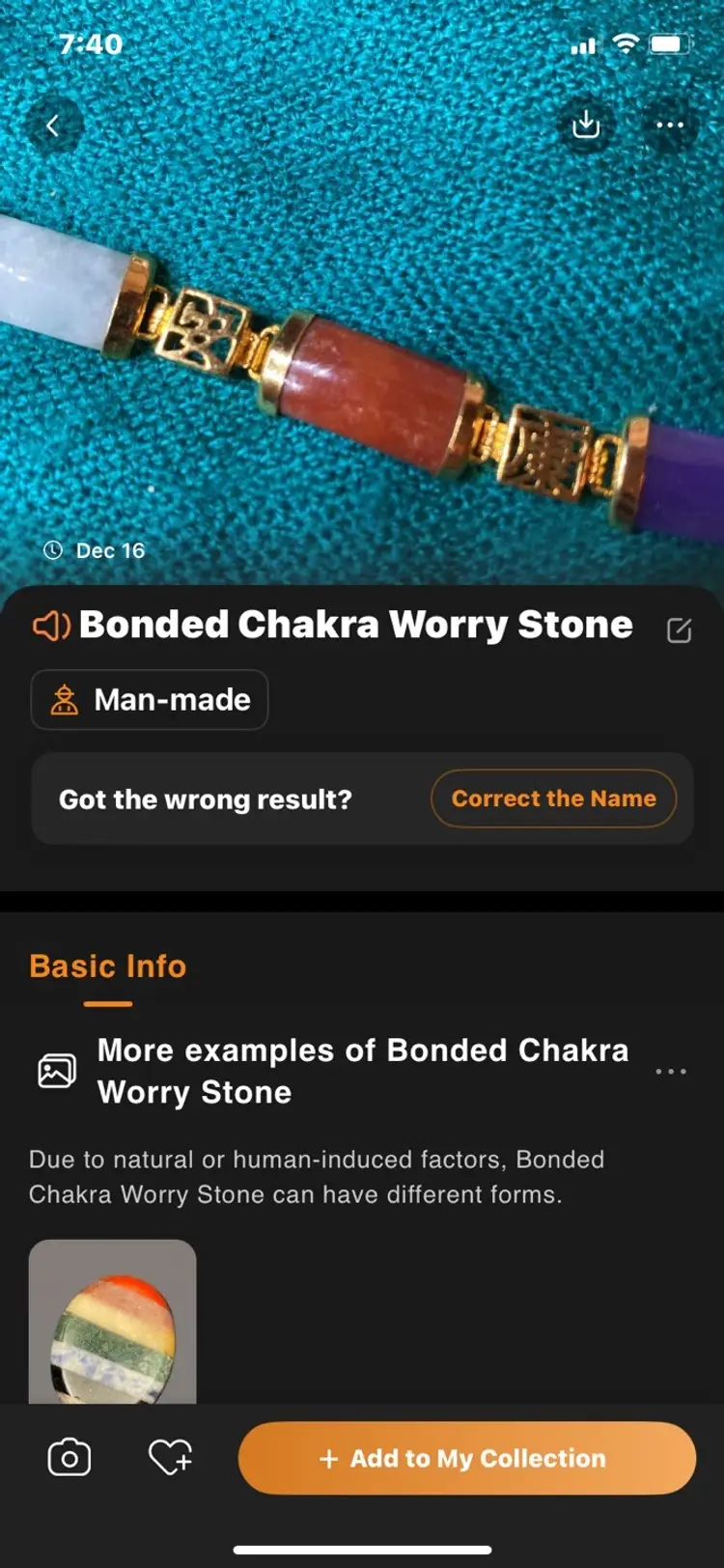 Chinese Multiple Stoned 7.5 Inch Bracelet. Beautiful Smooth Stones!