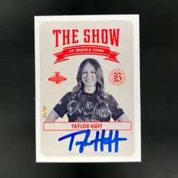 Taylor Huff 2025 Parkside NWSL Bay FC The Show at Oracle Park Signature Series Autograph /50 Soccer Card