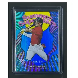 2025 Topps #SS-8 SN #/150 Jarren Duran Summer Superstars Blue Boston Red Sox