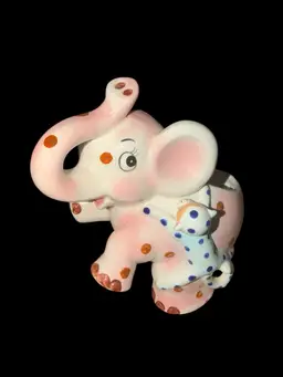 Kitschy Cute Vintage Circus Elephant Planter