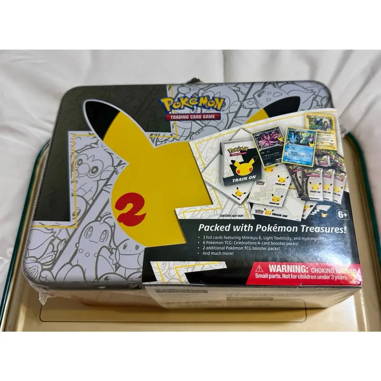 2021 🔥 Sealed Pokemon Celebrations 25th Anniversary Collector's Chest Lunch Box Tin Free Ship!