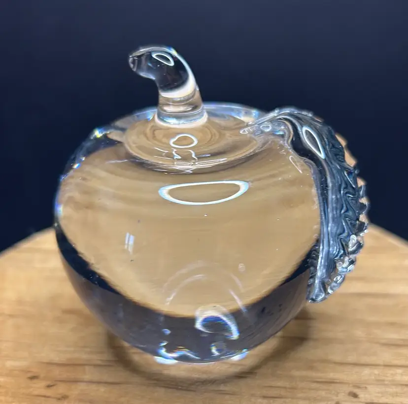 Clear Glass Apple Unmarked Minor Scratching 3x3