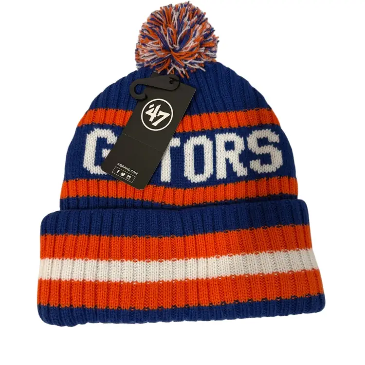 NWT Florida Gators Royal & Orange Cuffed Pom Beanie by ‘47 Brand - HTF