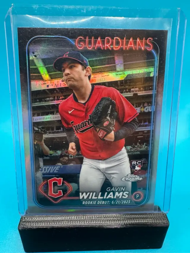 Gavin Williams Topps Chrome Update Rookie Debut Refractor RC Cleveland Guardians