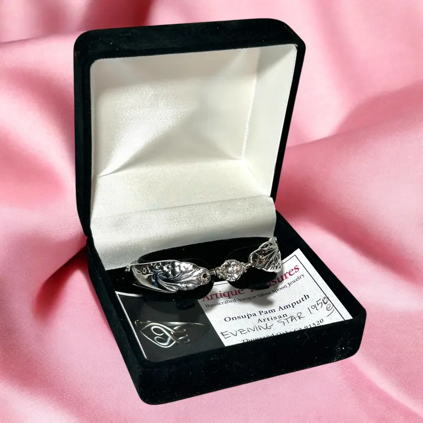 Silver Plated Fork Harmony Bracelet Bangle "Evening Star" Cutlery Forkedelic