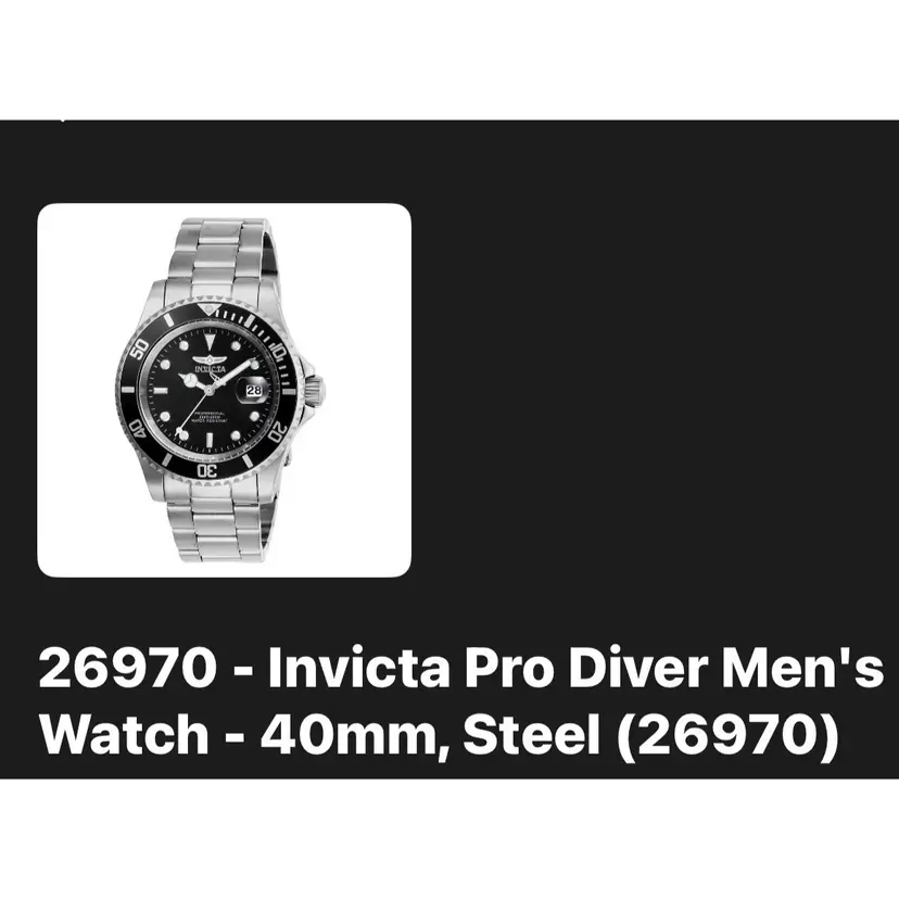 Invicta Pro Diver Men's Watch - 40mm, Steel