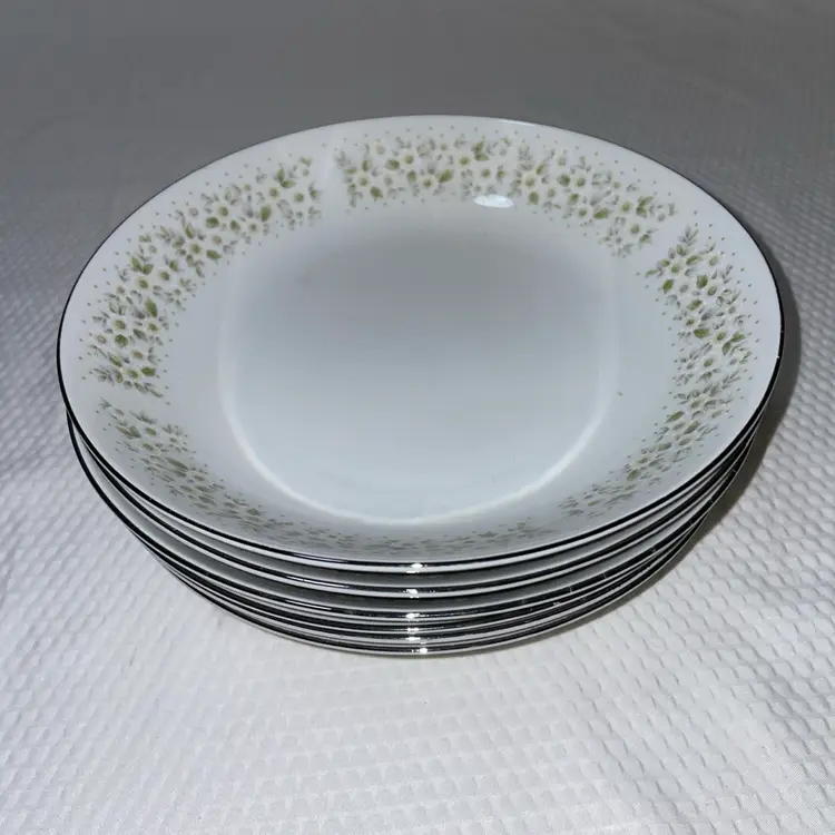 Directions Bittersweet Fine Porcelain Soup Bowls. Set of 6.
