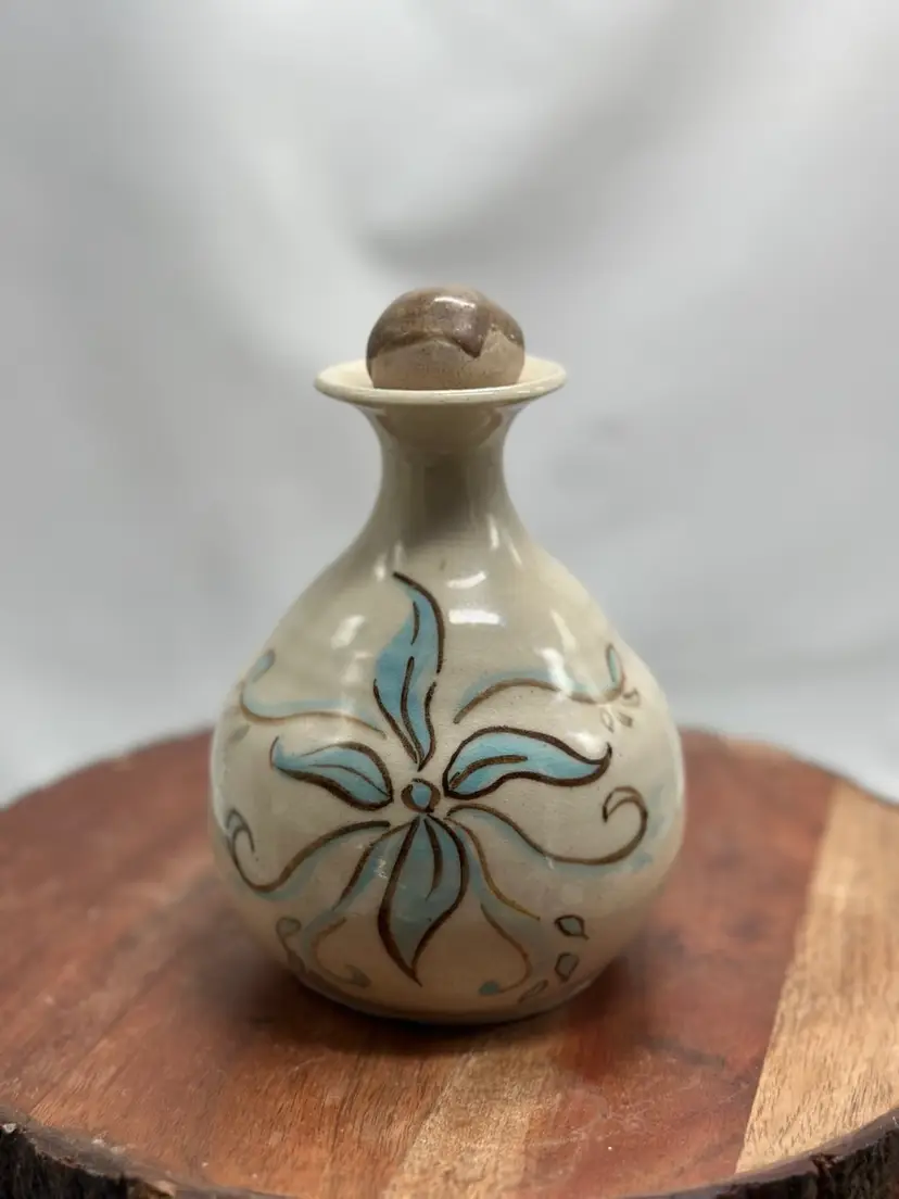 Vintage Westwind Pottery Oil Lamp Vase Handmade Signed