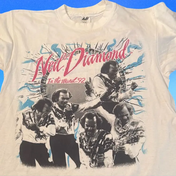 Neil Diamond 1992 In The Round Concert T-Shirt Size Extra Large
