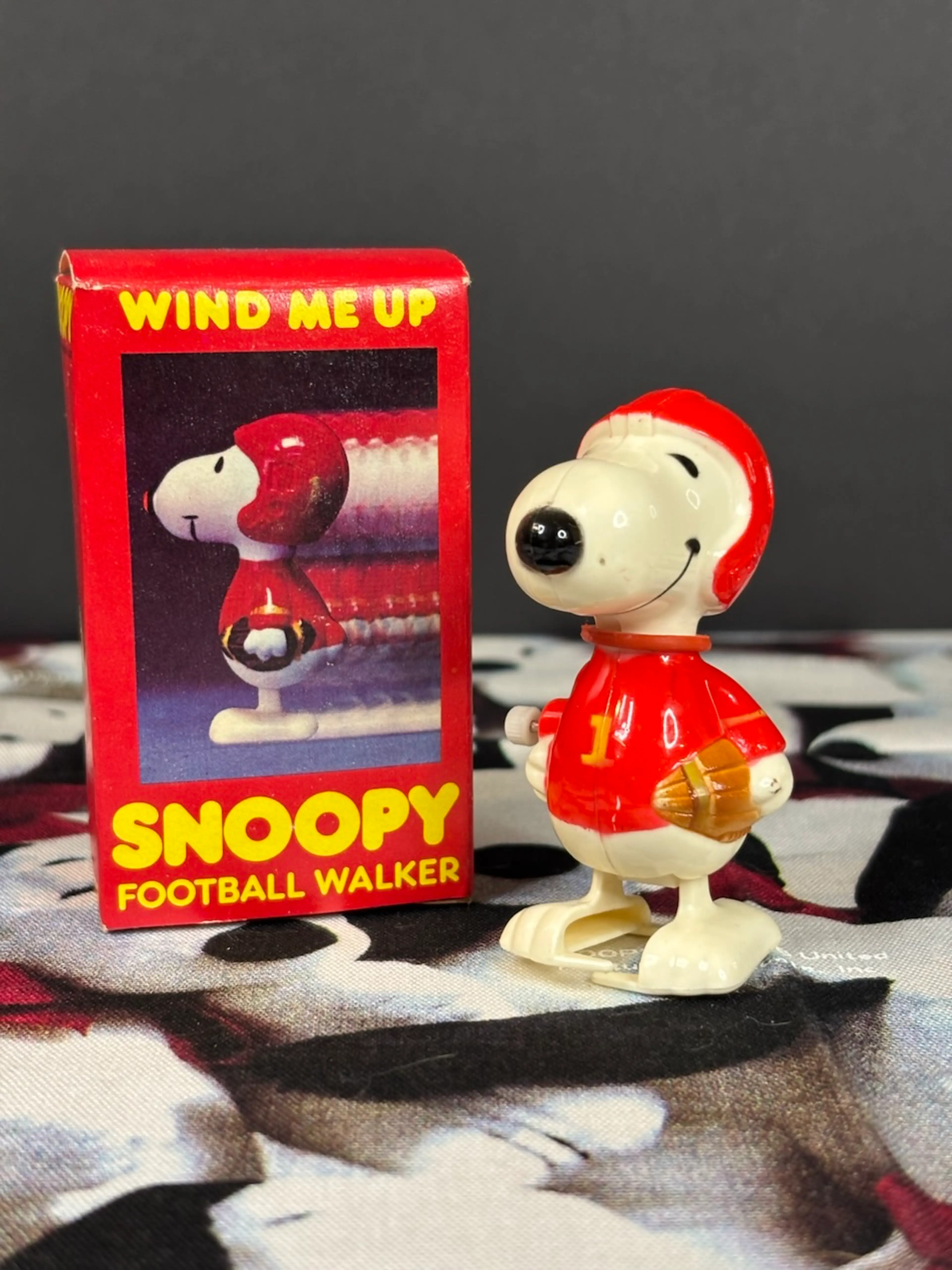 Snoopy Football Windup Walker