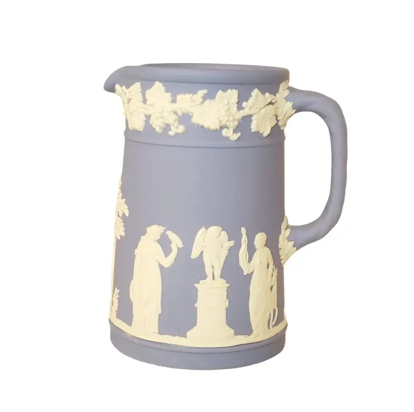 Vintage Wedgwood Jasperware Light Blue Creamer Jug Pitcher Made In England