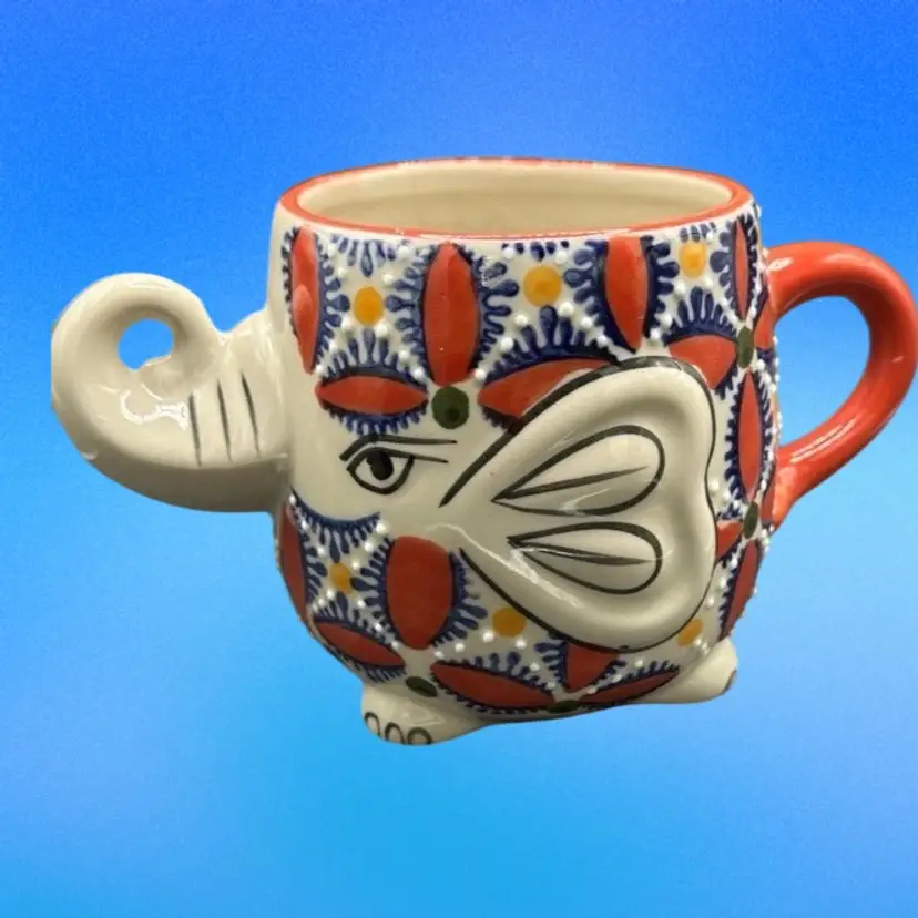 Yokohama Studio Elephant Coffee Mug Handpainted