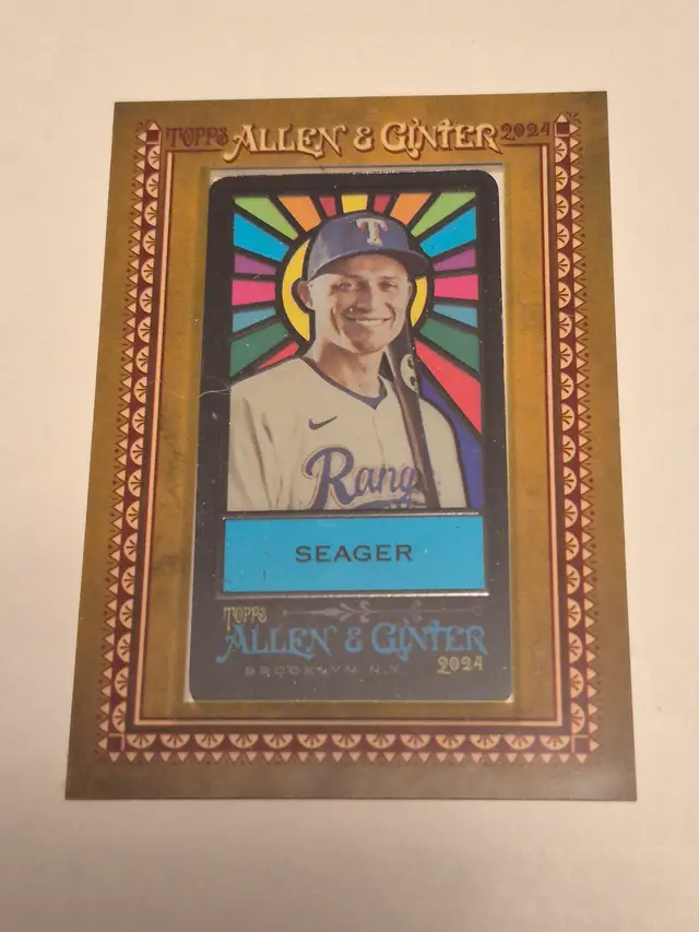 Corey Seager 2024 Topps Allen & Ginter Framed Stained Glass Mini #48 Rangers