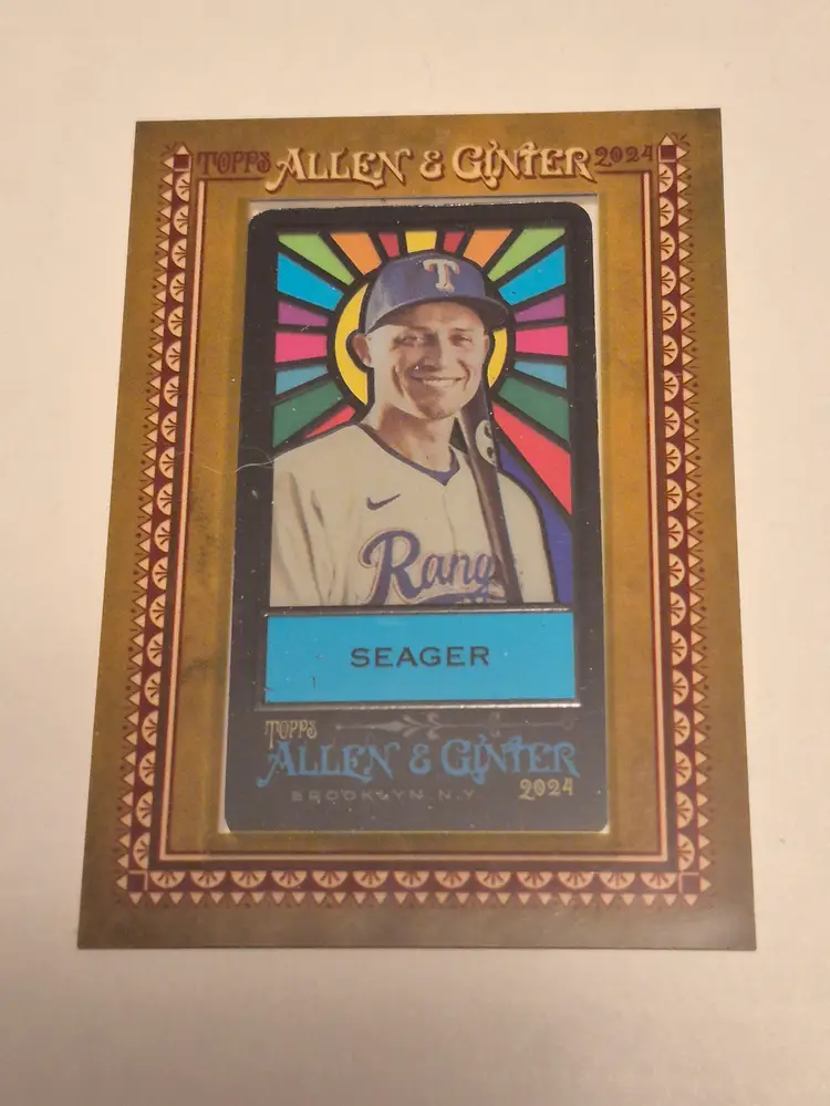 Corey Seager 2024 Topps Allen & Ginter Framed Stained Glass Mini #48 Rangers