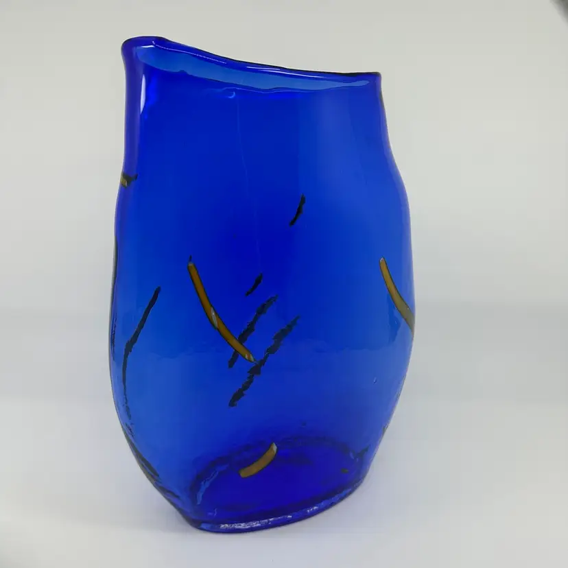 Cobalt Blue Art Glass Vase