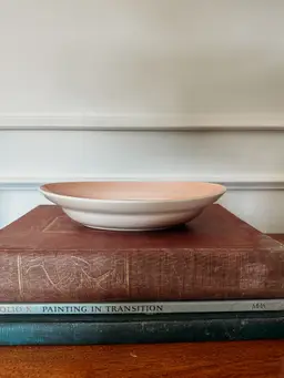 Limoges Federal Coral Pink 22k Gold Oval Serving Bowl