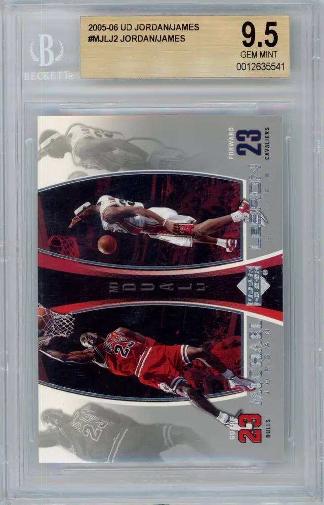 2005-06 Upper Deck MICHAEL JORDAN LeBRON JAMES #MJLJ2 BGS 9.5 GEM MT