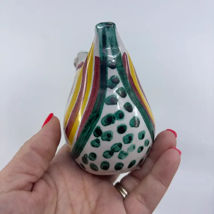 Italian Pottery Unique Bird Creamer 4”