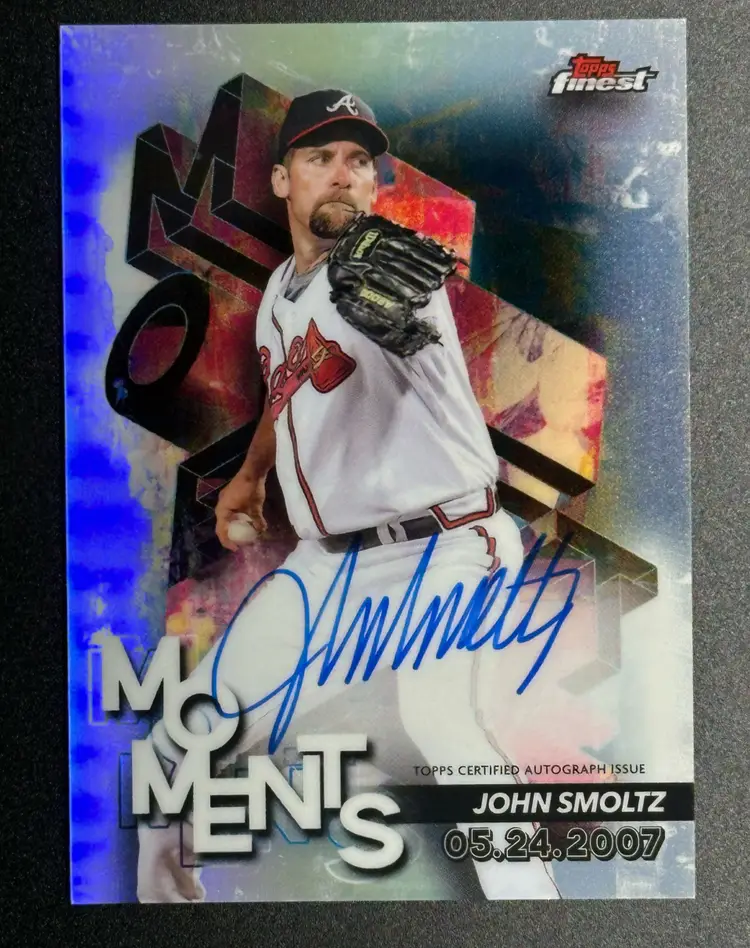 2024 Topps Finest John Smoltz Finest Moments Refractor Atlanta Braves Auto Autograph