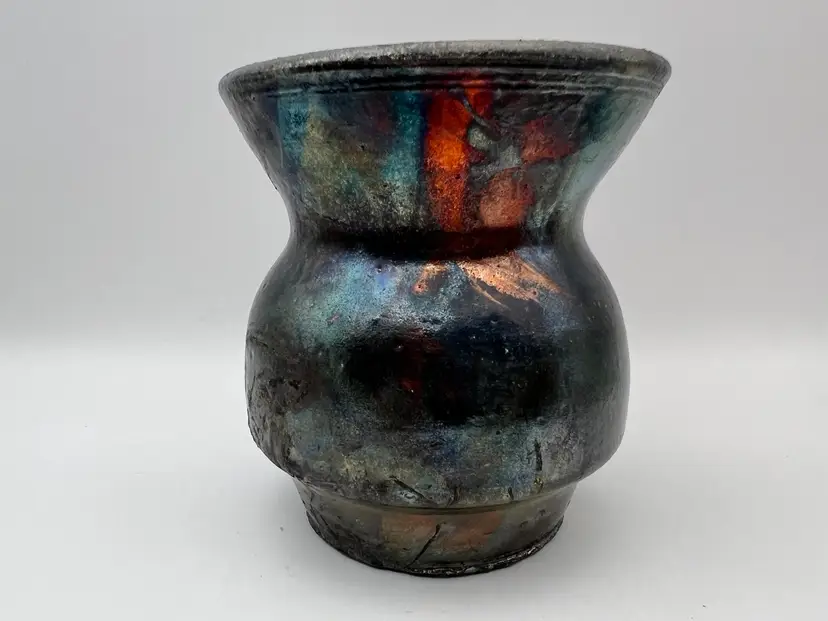 Raku Art Pottery Vase