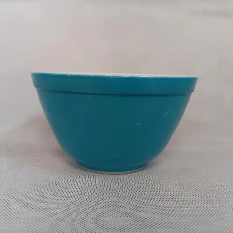 Vintage Pyrex Primary Colors Blue Mixing Bowl 401 No 1.5 Pt Size Markings 1950's