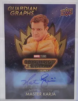 Nathan Fillion as Master Karja 2024 UD Marvel Guardians of the Galaxy 3 Auto