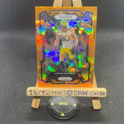 Lukas Van Ness 2023 Prizm Orange Ice Green Bay Packers