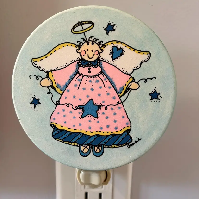 Child's Angel Nightlight - Hand Painted OOAK