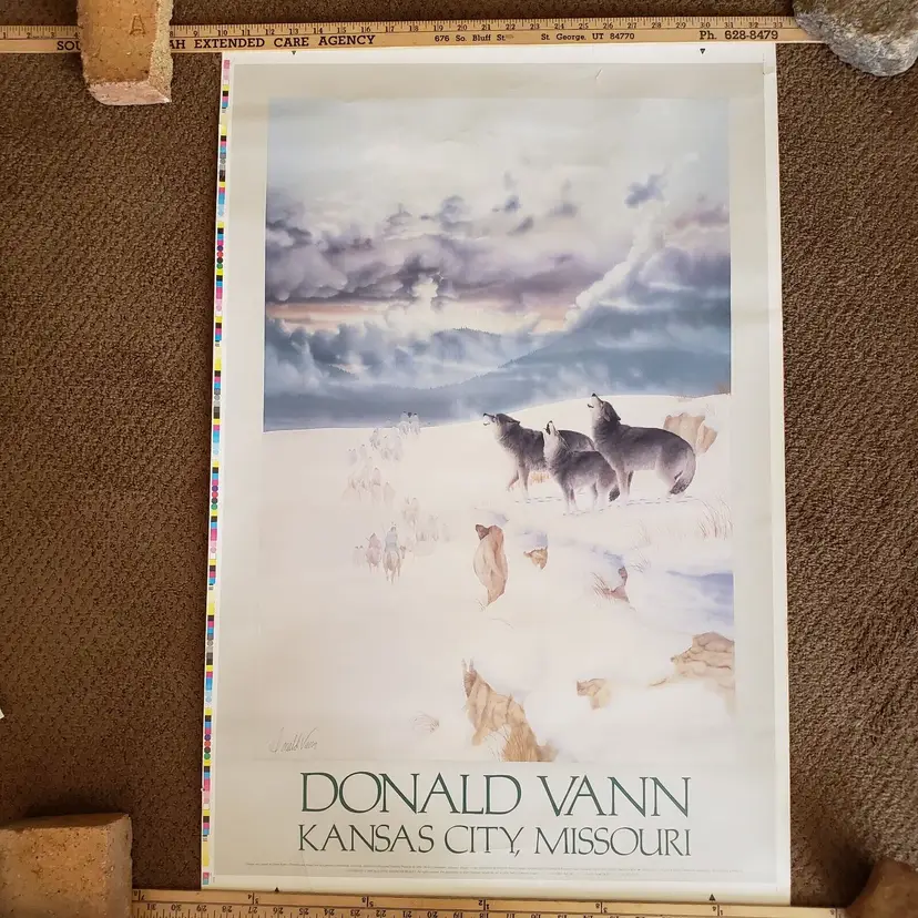Donald Vann Signed Poster Promotional 23" x 35" Condition Issues 1991 READ Vintage