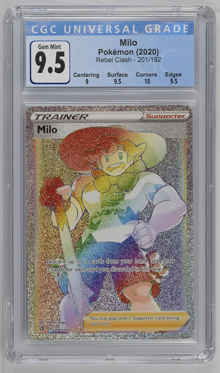 Milo Rebel Clash 201/192 CGC 9.5 Pokemon 2020 English