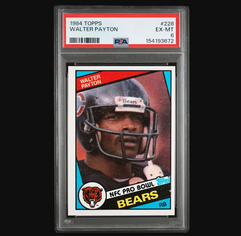 Walter Payton 1984 Topps #228 PSA 6 - Chicago Bears - (7270)