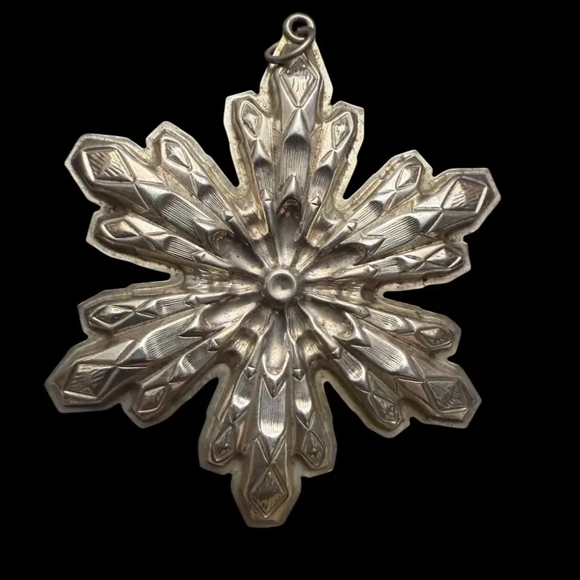 Vintage Gorham Sterling Silver Annual 1974 Snowflake Christmas Ornament